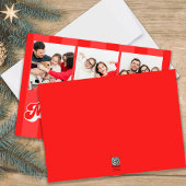 レッドメリークリスマスレトロフォトコラージュ シーズンカード