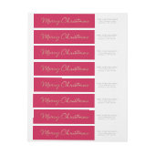 レッドメリークリスマス周回ラベル ラップアラウンドラベル (シート)