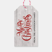 レッドメリークリスマス書道休暇 ギフトタグ (裏面)