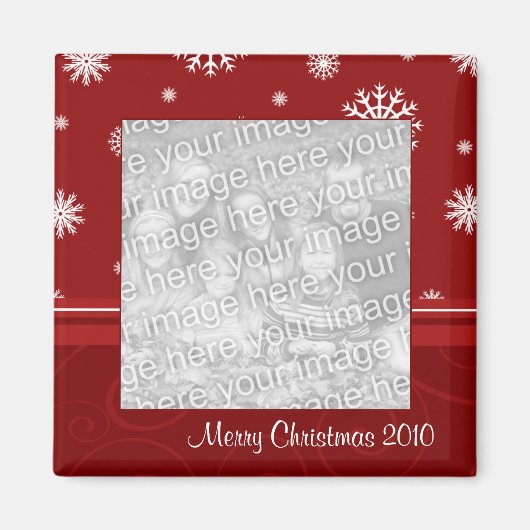 レッドメリークリスマス2010フォトマグネット マグネット (正面)