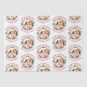 レッドメリークリスマス、フローラリースの休日の写真 薄葉紙 (正面)