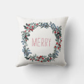 レッドメリーブルーベリー水カラーフェスティバルリース クッション (裏面)