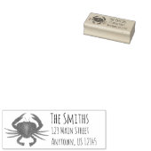 レッドメリーランドカニシーフード食品グルメアドレス ラバースタンプ (押印)