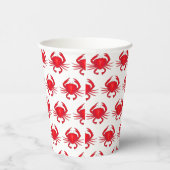 レッドメリーランド懸命シェルカニビーチ海シーフード 紙コップ (右)