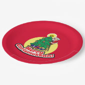 レッドメリー・クリスムカとサンタ ペーパープレート (アングル)