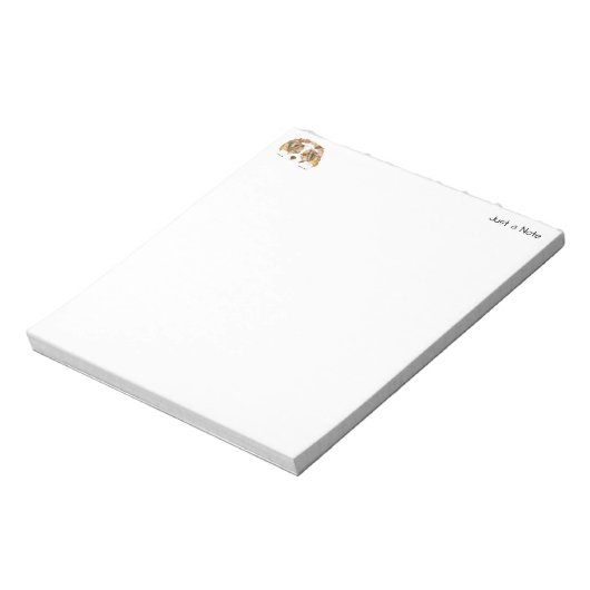 レッドメルレオーストラリア羊飼い子犬 ノートパッド (回転)