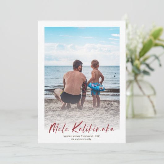 レッドメレカリキマカ写ミニマル真クリスマス シーズンカード (スタンド正面)