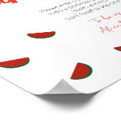 レッドメロンスイカ夏誕生日タイムカプセル ポスター (角)