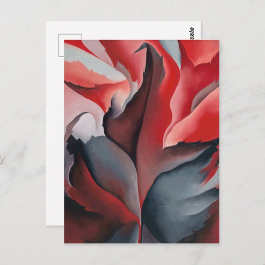 レッドメープルアットレイクジョージ |ジョージア・オキーフェ | ポストカード (正面/裏面)