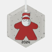 レッドメープルサンカスタムタ年ファミリーボードゲーム ガラスオーナメント (正面)