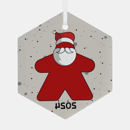 レッドメープルサンカスタムタ年ファミリーボードゲーム ガラスオーナメント (裏面)