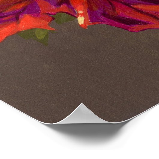 レッドメープルフェアリーアートプリント紅葉ファンタジー ポスター (角)