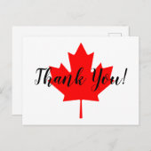 レッドメープルリーフサンキュー ポストカード (正面/裏面)