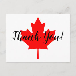 レッドメープルリーフサンキュー ポストカード