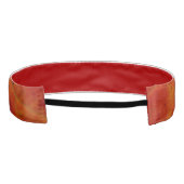 レッドメープルリーフ抽象芸術秋自然撮影 アスレチックヘッドバンド (裏面)