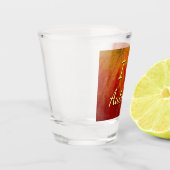 レッドメープルリーフ抽象芸術秋自然撮影 ショットグラス (左)