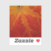 レッドメープルリーフ抽象芸術秋自然撮影 シール (シート)