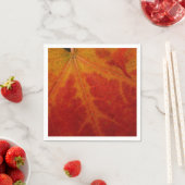 レッドメープルリーフ抽象芸術秋自然撮影 スタンダードカクテルナプキン (インサイチュ)