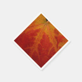 レッドメープルリーフ抽象芸術秋自然撮影 スタンダードカクテルナプキン (角)