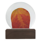 レッドメープルリーフ抽象芸術秋自然撮影 スノーグローブ (裏面)