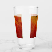 レッドメープルリーフ抽象芸術秋自然撮影 タンブラーグラス (左)