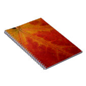 レッドメープルリーフ抽象芸術秋自然撮影 ノートブック (右側)