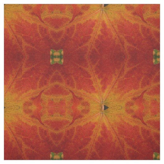 レッドメープルリーフ抽象芸術秋自然撮影 ファブリック (見本)