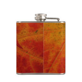 レッドメープルリーフ抽象芸術秋自然撮影 フラスク (裏面)