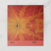 レッドメープルリーフ抽象芸術秋自然撮影 プレイスカード (外部開封)