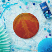 レッドメープルリーフ抽象芸術秋自然撮影 ペーパープレート (パーティー)