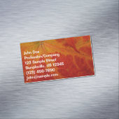 レッドメープルリーフ抽象芸術秋自然撮影 マグネット名刺 (インサイチュ)