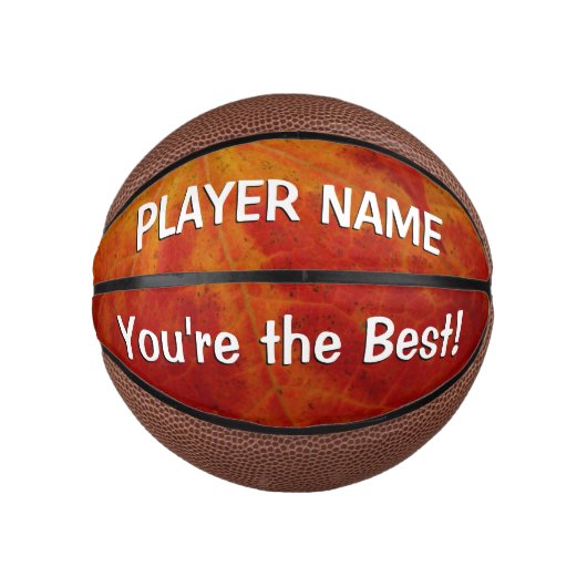 レッドメープルリーフ抽象芸術秋自然撮影 ミニバスケットボール (正面)