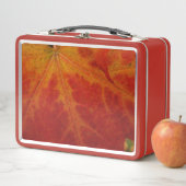 レッドメープルリーフ抽象芸術秋自然撮影 メタルランチボックス (インサイチュ)