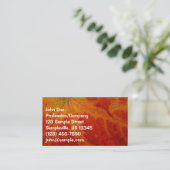 レッドメープルリーフ抽象芸術秋自然撮影 名刺 (スタンド正面)