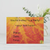 レッドメープルリーフ抽象芸術秋自然撮影 招待状 (スタンド正面)