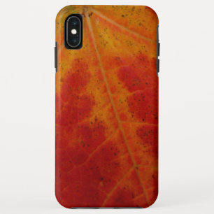 レッドメープルリーフ抽象芸術秋自然撮影 iPhone XS MAXケース