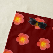 レッドモスバラフラワーシームレスパターン ビーチタオル (インサイチュ)