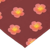 レッドモスバラフラワーシームレスパターン ロングテーブルランナー (コーナー)