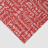 レッドモダンクリスマスホリデータイポグラフィ 薄葉紙 (詳細)