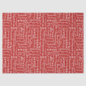 レッドモダンクリスマスホリデータイポグラフィ 薄葉紙 (正面)