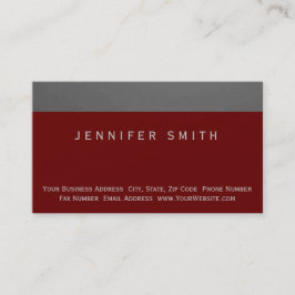 レッドモダンシンプルビジネスカード 名刺
