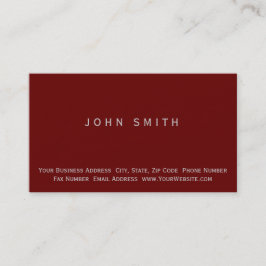 レッドモダンシンプルビジネスカード 名刺