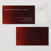レッドモダンシンプルビジネスカード 名刺 (正面/裏面)