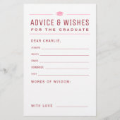 レッドモダンタイポグラフィ大学院アドバイスとウィッシュ (正面)