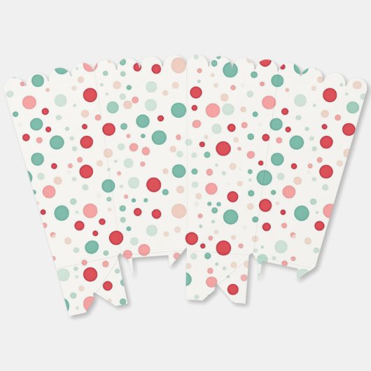 レッドモダンターコイズ水玉模様シック フェイバーボックス (見開き)