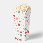 レッドモダンターコイズ水玉模様シック フェイバーボックス (はじけた状態)