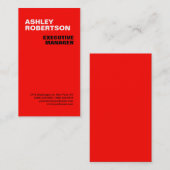 レッドモダンプロフェッショナルミニマル 名刺 (正面/裏面)