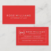 レッドモダンミニマルプロフェッショナル事業 名刺 (正面/裏面)