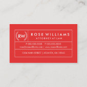 レッドモダンミニマルプロフェッショナル事業 名刺 (裏面)