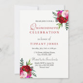 レッドモダンロエレガントーズキンセアニェラ招待状 招待状 (正面)